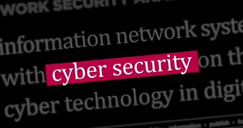 Cyber security and network protection headline news titles media Stock Footage 249349634