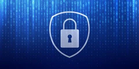 Cyber security and online data privacy protection イラスト素材