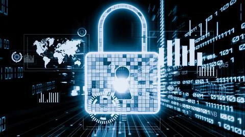 Cyber security and online data protection with tacit secured encryption software Stock Illustration