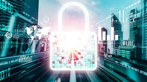 Cyber security and online data protection with tacit secured encryption software Stockfoto's
