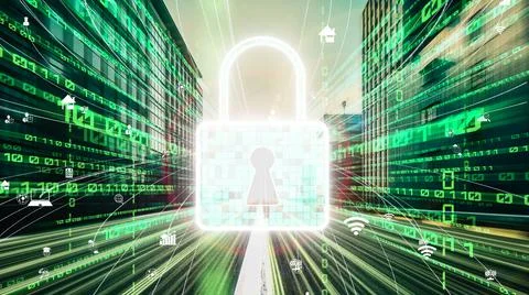 Cyber security and online data protection with tacit secured encryption software Foto stock