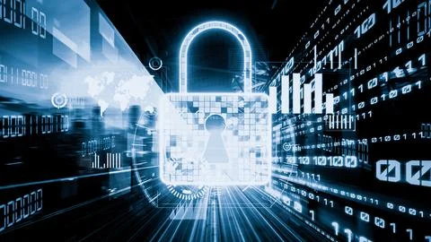 Cyber security and online data protection with tacit secured encryption software 스톡 사진