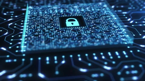 Cyber security and protection of private information and data concept. Locks on Stock Footage 201342032