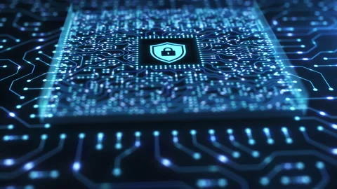 Cyber security and protection of private information and data concept Stock Footage 229392292