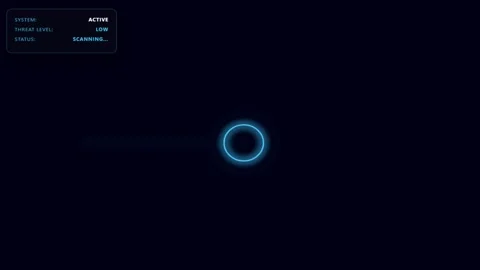Cyber Security and Threat Detection HUD Interface Animation Video Background Stock Footage 344709688