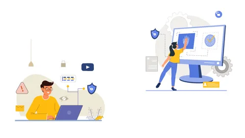 Cyber security animated scene Stock Footage 288500932