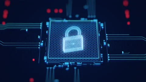 Cyber security animation. Digital information protection. Data 스톡 동영상 145934687