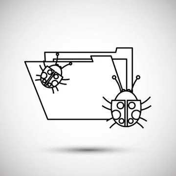 Cyber Security antivirus design , vector illustration Illustrazione stock