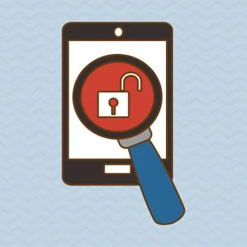 Cyber Security antivirus design , vector illustration Illustrazione stock