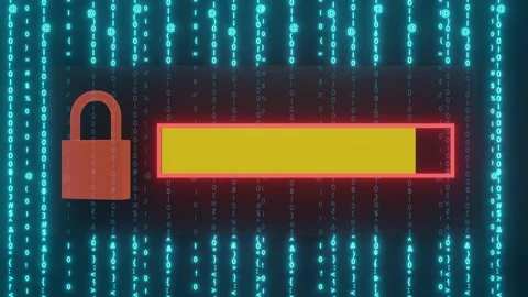 Cyber security background Video stock 303638154