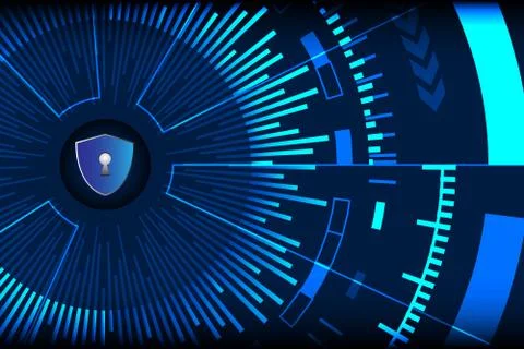 Cyber Security background vector 库存插图