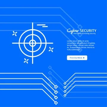 Cyber security banner design vector Stock Illustration