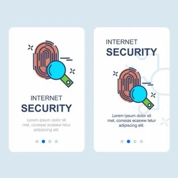 Cyber security banner design vector Stock Illustration