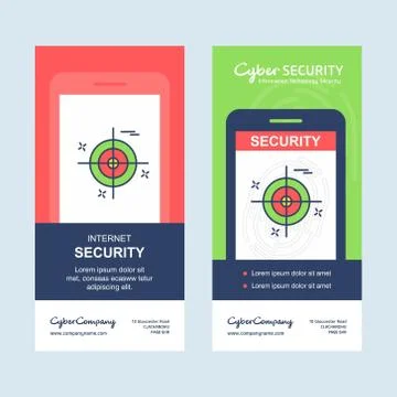 Cyber security banner design vector Stock Illustration