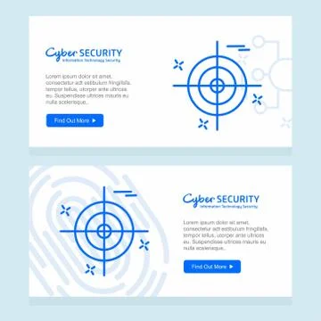 Cyber security banner design vector Stock Illustration