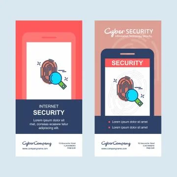 Cyber security banner design vector 스톡 일러스트