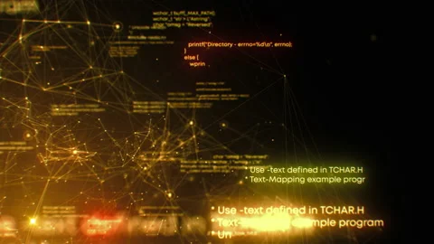 Cyber Security Big Data Network Protection. Computer Language Programming Stock Footage 155169405
