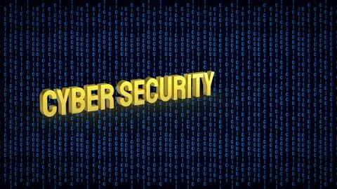 Cyber Security Binary Code Background 3d render. 스톡 일러스트