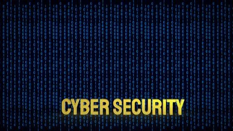 Cyber Security Binary Code Background 3d render. 스톡 일러스트