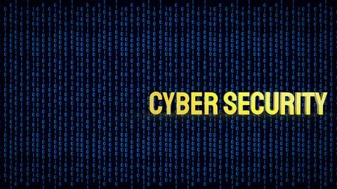 Cyber Security Binary Code Background 3d render. 스톡 사진