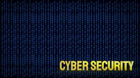 Cyber Security Binary Code Background 3d render. Foto stock