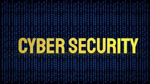 Cyber Security Binary Code Background 3d render. Stock Photos