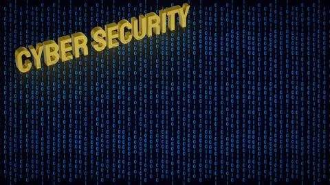 Cyber Security Binary Code Background 3d render. Foto stock