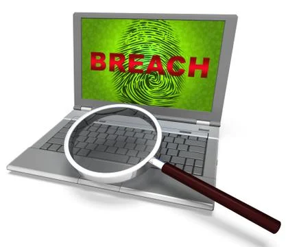 Cyber Security Breach System Hack 3d Rendering Stock Illustration