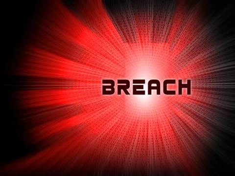 Cyber Security Breach System Hack 3d Illustration Stock Illustration