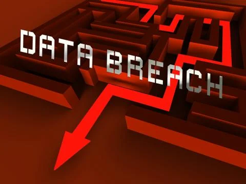 Cyber Security Breach System Hack 3d Rendering Stock Illustration