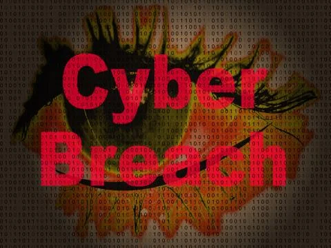 Cyber Security Breach System Hack 3d Illustration Stock Illustration