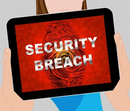 Cyber Security Breach System Hack 3d Illustration Stock Illustration