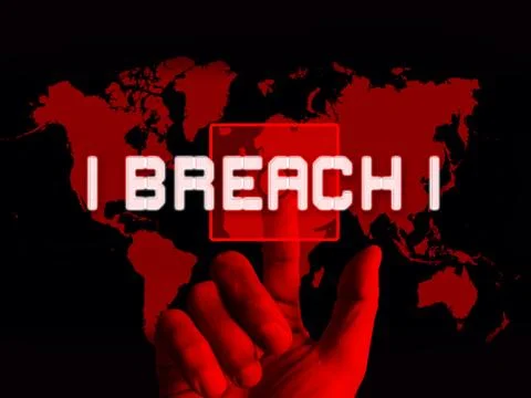 Cyber Security Breach System Hack 3d Illustration Stock Illustration