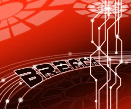 Cyber Security Breach System Hack 3d Illustration Stock Illustration