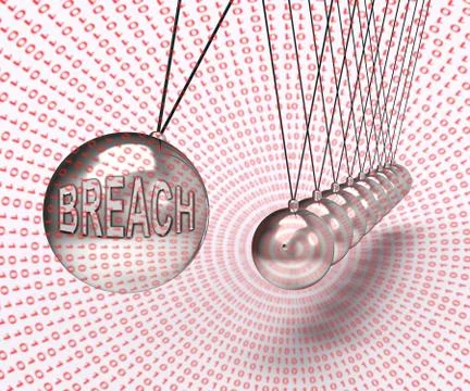 Cyber Security Breach System Hack 3d Rendering Stock Illustration