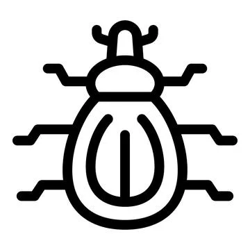 Cyber security bug icon representing online threat Stock Illustration
