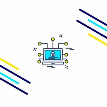 Cyber security bug icon vector Stock Illustration
