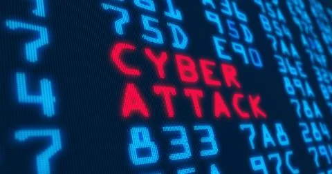 Cyber security buzzwords  cyber attack Stock Illustration