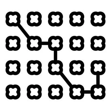 Cyber security cipher icon, outline style Stock Illustration