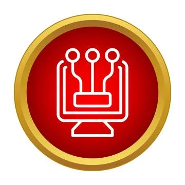 Cyber security circuit board connecting to electronic monitor Stock Illustration