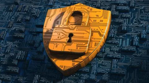 Cyber security with cloud computing encrypted digital data networks  Stock Illustration