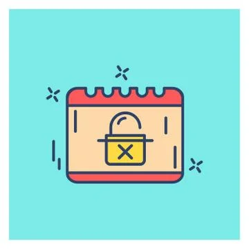 Cyber security colored icon with blue background Illustrazione stock