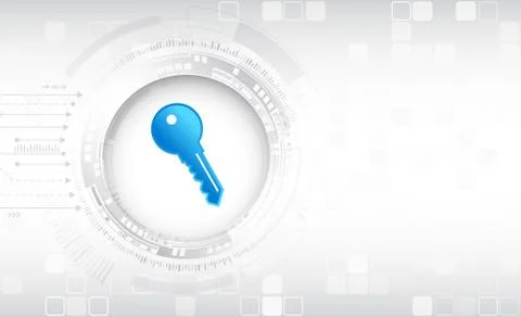 Cyber security concept, circuit board and padlock. System privacy vector illu Stock Illustration