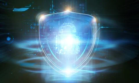 Cyber security concept. Closed Padlock on digital background. Stock Illustration