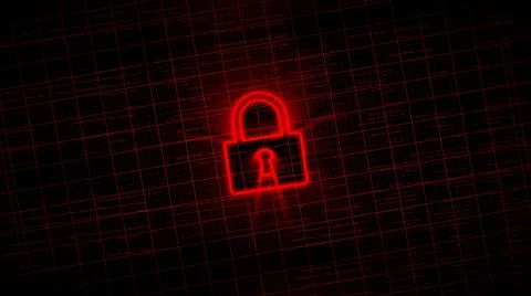 Cyber security concept closed padlock icon. showing code cyber security. イラスト素材