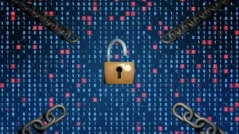 Cyber security concept. Data protection. 3D rendering. 動画素材 145918652