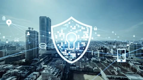 Cyber security concept. Data protection. Encryption. 動画素材 160586056