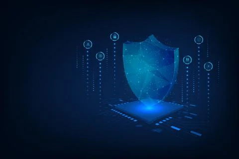 Cyber security concept, Data protection, secure data from crime, Cyber secu.. Stock Illustration
