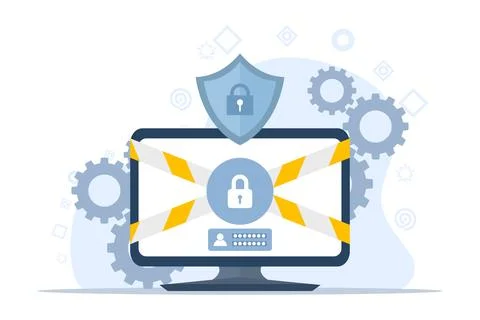 Cyber security concept. Data security, protected access control. Stock Illustration