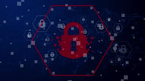 Cyber security concept design Stock Footage 339436972